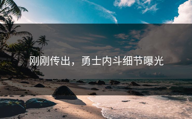 刚刚传出，勇士内斗细节曝光